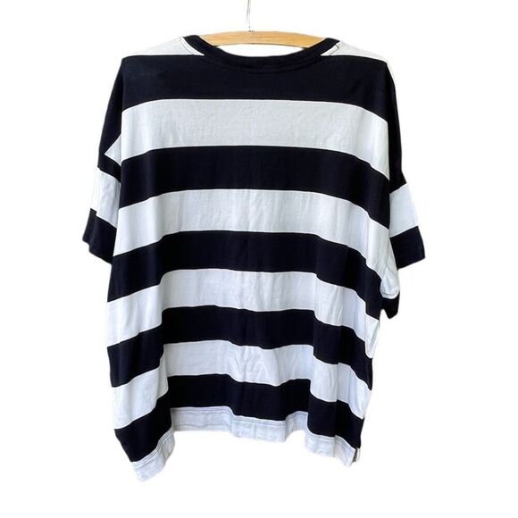 Parisian wide striped Old Navy size 2X boxy dolman sleeved top. - Picture 2 of 6